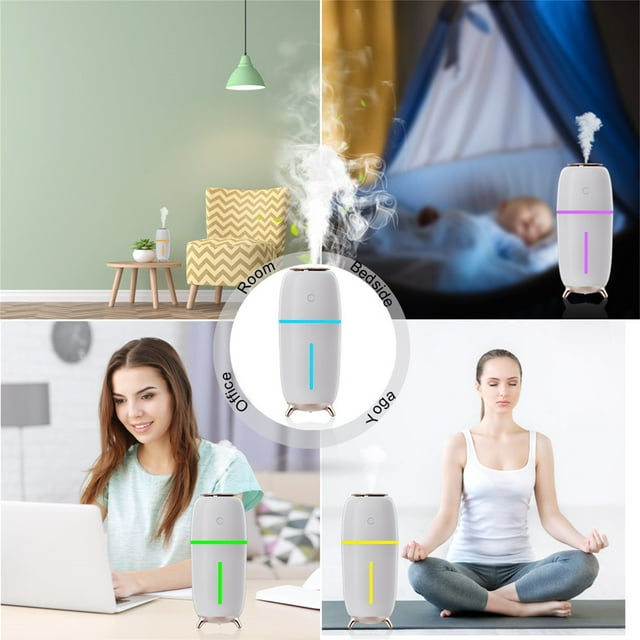 Boovnll Humidifiers for Bedroom, Usb U^Ltrasonic Humidifier Aroma Oil Diffuser Purifier Car Humidifier, Humidifier, Humidifier Large Room, Cool Mist Humidifiers for Bedroom