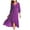 a-Purple378101, variant on FINALGANG Women's Solid Color Long Sleeve Midi Dress Deep V Neck Wrap Chiffon High-Low Hem Dress Formal Party Casual Daily Dress