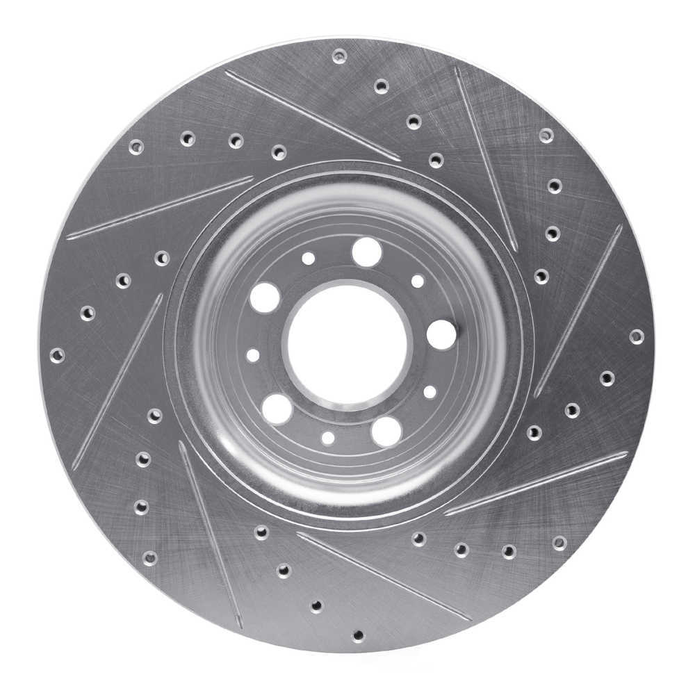 Dynamic Friction Company 631-27040L DFC Brake Rotor - Drilled And Slotted - Silver