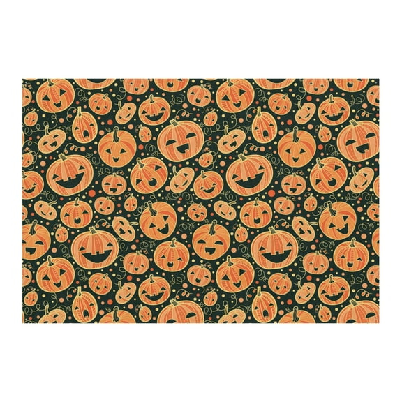 Portable Halloween Background for Photoshoot 7x5ft - Spooky Cute Design with Pumpkin and Bat