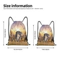 thumbnail image 2 of Fuzoiu Wildlife Protection Print Drawstring Backpack for Gym, Travel, Yoga,Sports Sackpack String Bag for Women Men-Small, 2 of 6