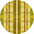 thumbnail image 1 of Ahgly Company Indoor Round Patterned Bold Yellow Area Rugs, 7' Round, 1 of 6