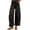 Black, variant on Women Floral Print Jeans Straight Leg Pants with Cuffed Hem Casual Trousers Pants, Size S-2XL