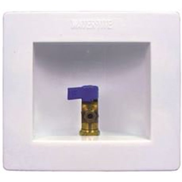 WATERTITE REFRIGERATOR ICEMAKER BOX WITH QUARTER TURN BRASS VALVE AND 1