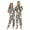 Cartoon Christmas-themed Pattern, variant on 1 Piece Adult Onesie Pajamas Cozy & Loose-Fit Sleepsuit Loungewear with Pockets Snowmen and Candy Canes Large
