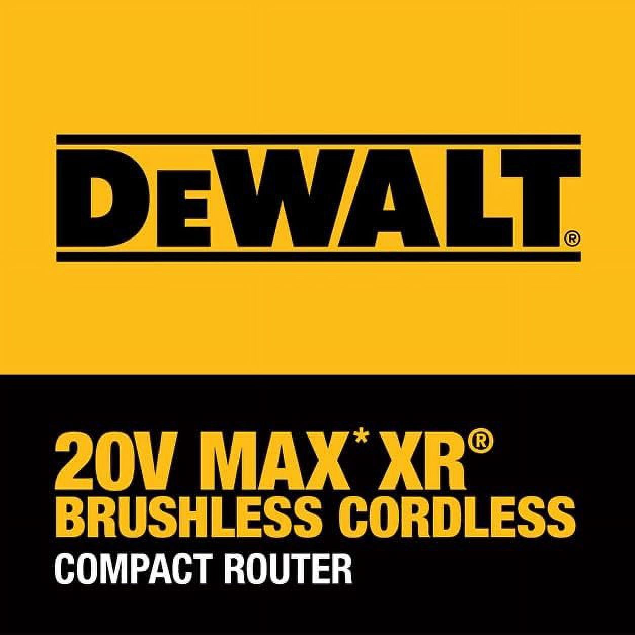 DEWALT 20V Max XR Cordless Router, Brushless, Tool Only DCW600B