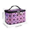 thumbnail image 3 of pitrice 3D Holographic Cosmetic Case Waterproof PU Leather Handy Toiletry Bag Makeup Storage Pouch Box Organizer Handbag for Travelling Trip, 3 of 3