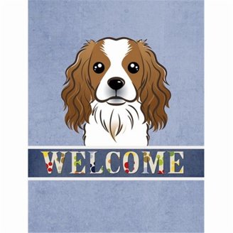 Caroline's Treasures 11 In. X 15-1/2 In. Polyester Shih Tzu Silver Chocolate Welcome 2 Sided 2 Ply Garden Flag Bb5667gf
