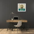 thumbnail image 3 of Turner, Eric 20x20 White Modern Wood Framed Museum Art Print Titled - Stately - Aqua with Gold, 3 of 4