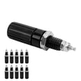 thumbnail image 3 of Banana Plug Connector, 10Pcs Flexible Banana Jack Socket M3 Thread Plug Resistant  For Electronic Equipment For Circuit Red,Black, 3 of 8
