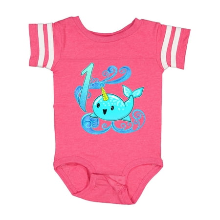 

Inktastic Cute Narwhal First Birthday Gift Baby Boy or Baby Girl Bodysuit