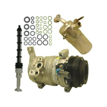 A/C Compressor Kit - with Compressor, Accumulator / Drier, Front Expansion Valve, and O-ring Seal Kit - Compatible with 2003 - 2008 Hummer H2 6.0L 6.2L V8 without Rear AC 2004 2005 2006 2007