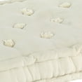 thumbnail image 3 of Benzara Modern Styled Canvas Cushion with Threaded Tufting and Thick Piping, White, 3 of 5