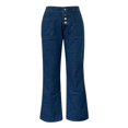 thumbnail image 4 of Flare Leg Jeans for Women, Audhol Women's Flare Bell Bottom Jeans Mid-High Waisted Stretch Wide Leg Denim Pants Bootcut Jeans for Women Blue S, 4 of 6