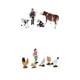 thumbnail image 1 of de personas animales de escenas de granja de plástico en miniatura realistas set juguetes regalos, 1 of 9