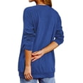 thumbnail image 3 of TWZH Women Dragonfly Dandelion Print Pockets Crew Neck Long Sleeve Top, 3 of 6