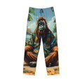thumbnail image 2 of Vsdgher Forest Meditating Gorilla Print Mens Pajama Pants Sleep & Lounge Pants, PJ Bottoms With elastic waistb and Pockets, 2 of 5