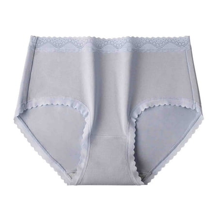 Virmaxy Womens Boyshorts Underwear Panties 60 Count Long-Staple Cotton Ladies Panties Cotton Antibacterial Gear Lace Edge Mid-Waist Panties Purple XL