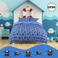 thumbnail image 3 of Unique Bargains 5 Piece Polyester Black Cartoon Pattern Kids Bedding Set Queen, 3 of 8