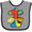 Heather and Black, variant on Inktastic 1st Birthday Superhero Boys or Girls Baby Bib