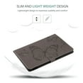 thumbnail image 3 of iPad 10.2" Case 8th 7th Generation, Allytech Slim Fit Folio Flip PU Leather Butterfly Embossed Smart Cover Auto Sleep Wake Protection TPU Back Cover Case for Apple iPad 10.2-inch 2020 2019, Gray, 3 of 6
