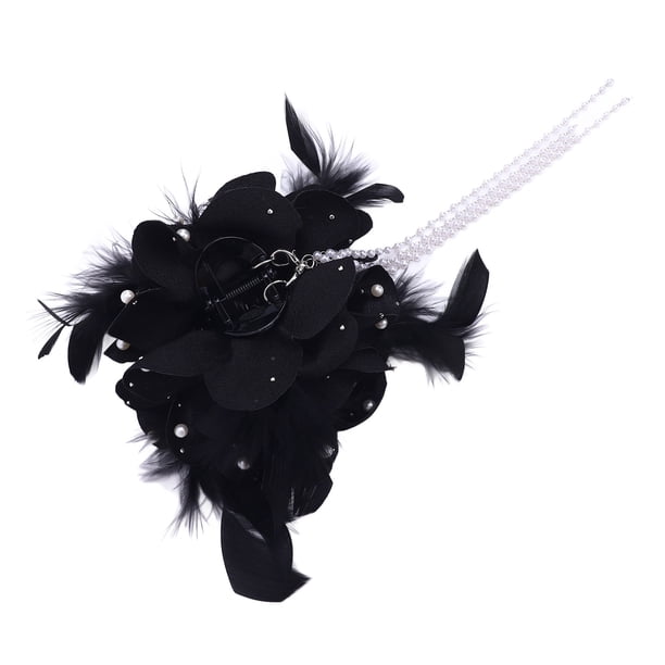 Garra Para El Cabello Con Borlas, Pinza Para El Cabello Floral A La Moda, Pinza Para El Cabello Con Perlas De Imitación Para Mujer
