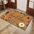 thumbnail image 4 of Spring Floral Outdoor Doormat Artificial Coir Entry Mat | Non-Slip Rubber Backing Grip | Sturdy Weather-Resistant Floor Mat for Front Door, Patio, Indoor or Outdoor Use, 4 of 6