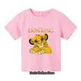 thumbnail image 4 of Nueva camiseta de verano para niños con estampado de dibujos animados de animales del rey León Simba, camiseta estampada para niños y niñas, 4 of 4
