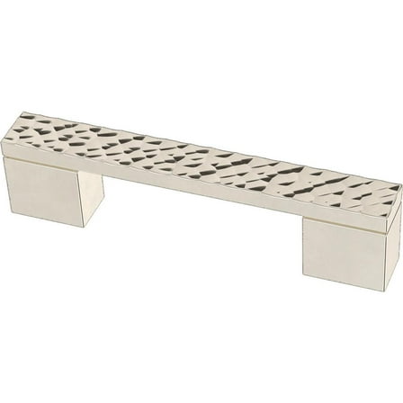 Liberty P41938C-PN Dual Mount 3" & 3 3/4" Modern Hammered Cabinet Pull Polished Nickel