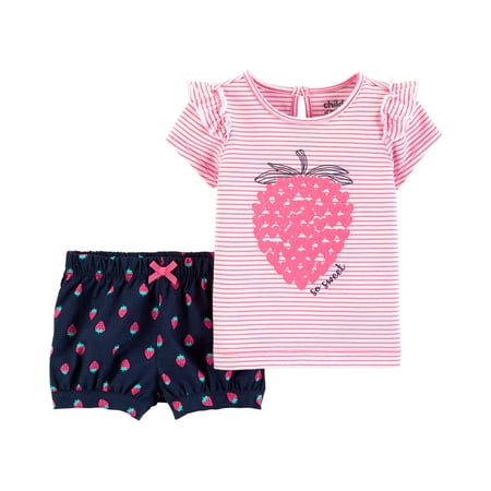 Short Sleeve T-Shirt and Shorts Outfit, 2 Piece Set (Baby