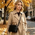thumbnail image 5 of Trendy Crossbody Bags for Women, Small Shoulder Bag Messenger Bag Cross Body Travel Purse Handbag Wallet with Adjustable Strap, PU Leather, Black, 5 of 7