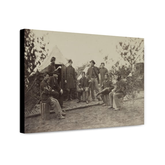 Canvas Print: Officers And Non-Coms. Of Co. (?), 119th Penn. Inf'y, circa 1862