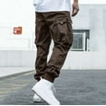 thumbnail image 4 of Men's Cargo Pants Baggy Sweatpants Mens Jogger Pants with Pockets Hiking Pants Men Athletic Pants, 4 of 4