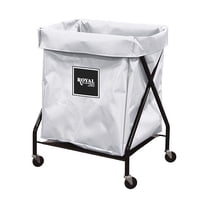 Royal Basket Trucks X-Frame Cart,8 Bu,White Vinyl G08-WWX-XFA-3ONN