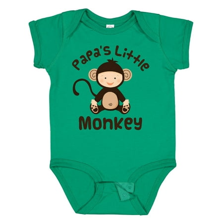 

Inktastic Papas Little Monkey Boys Funny Gift Baby Boy or Baby Girl Bodysuit