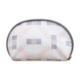 thumbnail image 1 of Half Circle Makeup Beauty Bag Small Travel Handy Organizer Pouch with Adjustable Dividers for Cosmetics, 1 of 5
