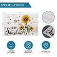 thumbnail image 6 of Yellow Sunflowers Placemats Set of 6, Summer Botanical Country Wood Grain Placemats for Dining Table, Place Mats for Kitchen Tabletop, Waterproof Wipeable Dining Table Mats Set, 6 of 9