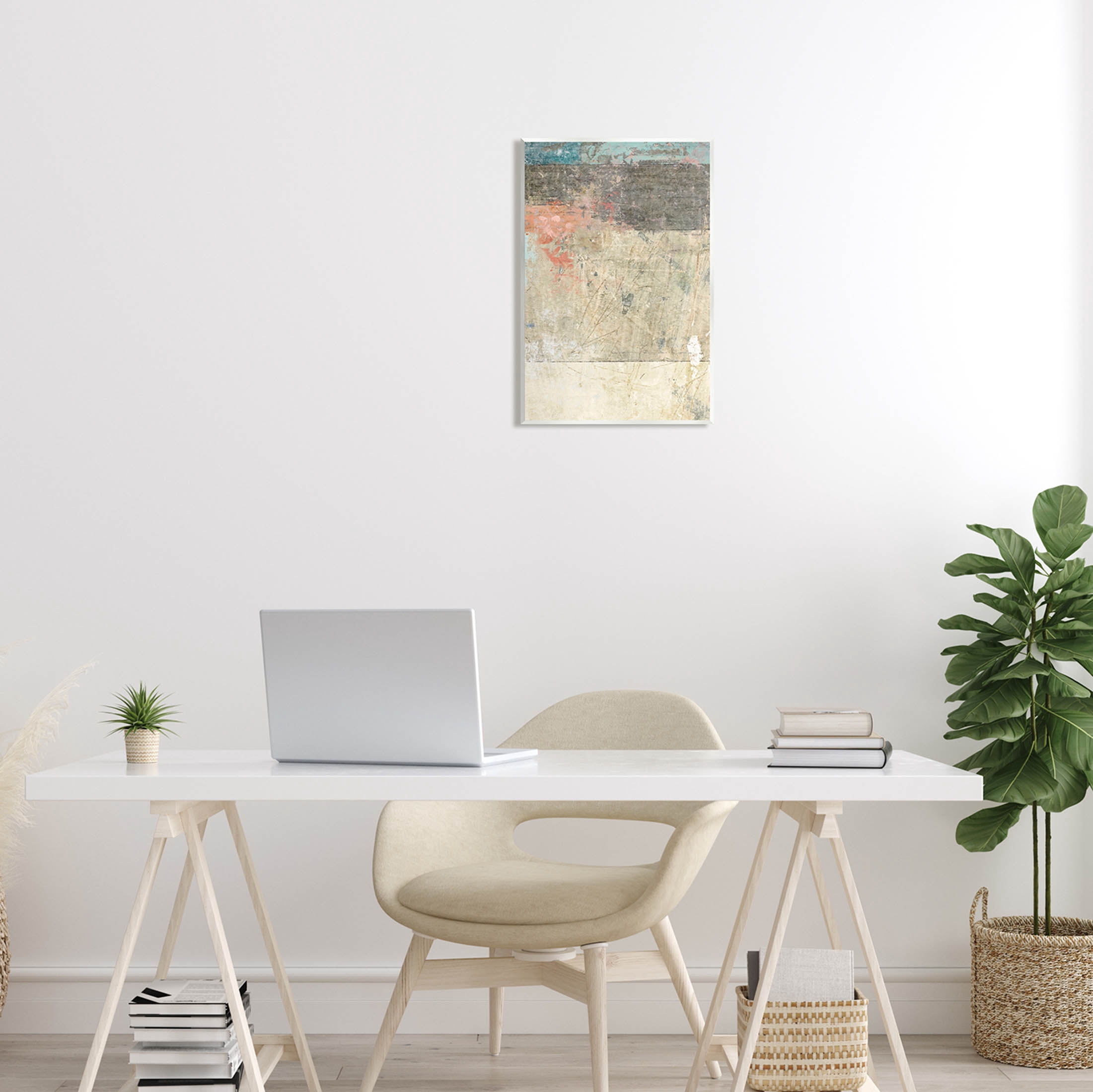 Stupell Industries Urban Layered Abstract Collage Painting Unframed Art Print Wall Art, Design by Suzanne Nicoll
