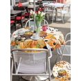 thumbnail image 4 of Outdoor Tablecloth with Umbrella Hole and Zipper, Fall Maple Leaves Round Table Cloth 60 Inch Waterproof Tablecloth, Thanksgiving Pumpkins Gnomes Rustic Picnic Table Cover for Patio Camping, 4 of 7