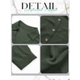 thumbnail image 7 of HUBERY Women Lapel V-neck Long Sleeves Pockets Single-Breasted Solid Color Top, 7 of 7