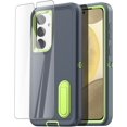 thumbnail image 1 of KOMI for Samsung Galaxy S24/S25 Case 5G Built-in Stand with Glass Screen Protector,Heavy Duty Drop Protection Full Body Rugged Shockproof Military Protective Tough Durable Cover for Galaxy S24/S25, 1 of 5