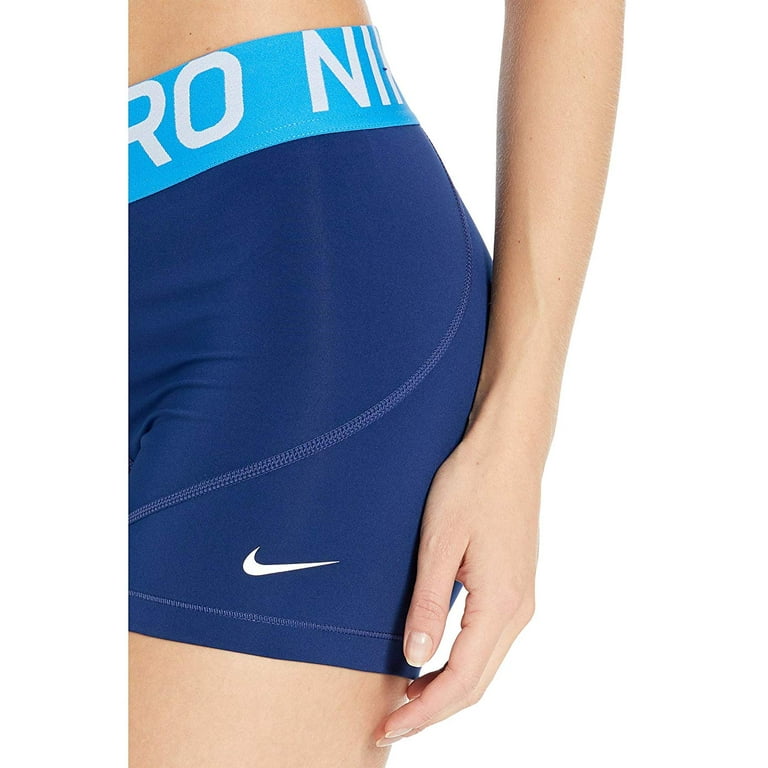 Nike Women's Pro 3 Shorts (Pink Glow/White, Small) 