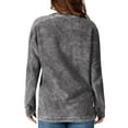 thumbnail image 5 of Women's G-III 4Her by Carl Banks Black Washington Commanders Comfy Cord Pullover Sweatshirt, 5 of 5