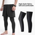 thumbnail image 1 of 1 Pce Genouillère Résistante aux Déchirures Haute Élasticité Confortable à Porter Large Application Tissu Doux Pressurisation Réutilisable Manchon de Compression Long pour Sports, 1 of 7