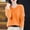 B#Orange, variant on DPTALR Women's Solid Color Long Sleeve Button-Up Round Neck Casual Fashion Sweater,White,Size XXL