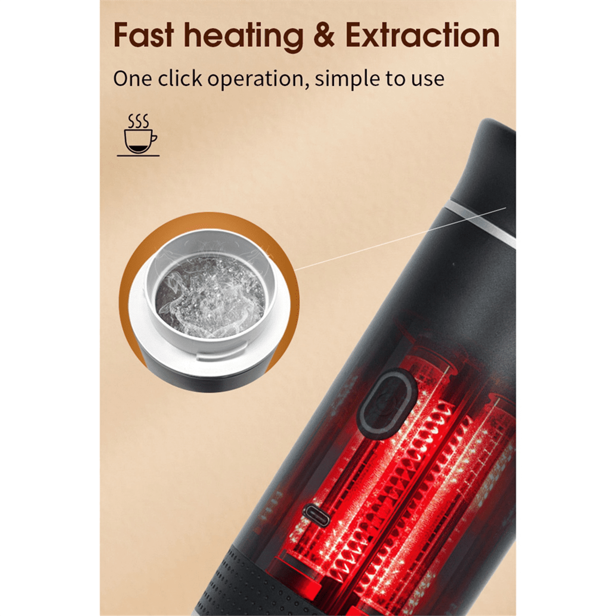 Portable Electric Espresso Machine with Travel Bag Portable Coffee Maker for Travel Self-Heating Car Espresso Maker E