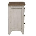 thumbnail image 6 of Farmhouse Reimagined White 3 Drawer Night Stand w/ Charging Station, 6 of 8