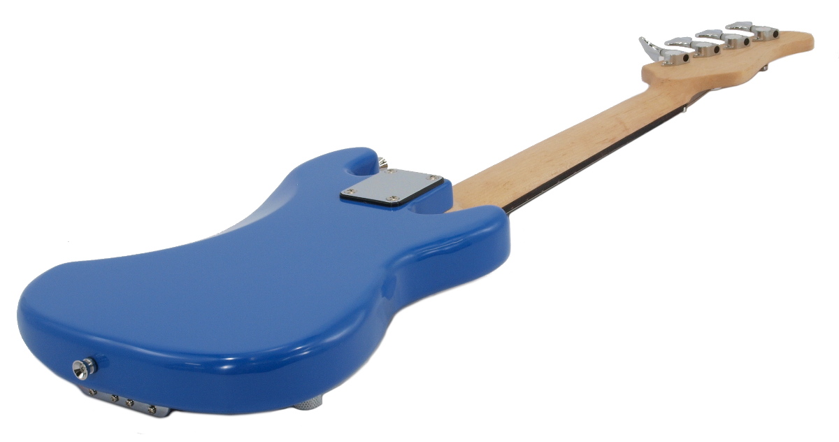 Left Handed Electric Bass Giutar Blue - Small Scale 36" Inch Childrens Mini Kids