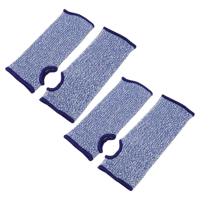 Cut Sleeves ,Cut Sleeves, 4pcs Arm Guards Close Fitting Preventing Scratches Thickening Thumb Slot Design Blue Arm Protector Arm Work SleevesM code