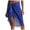 Blue, variant on RUTAYY Beach Skirt Coverup Wrap Bikini Women Swimwear Tassels Shawl Sunscreen Swimsuit Skirt Solid Color Casual Travel Skirts
